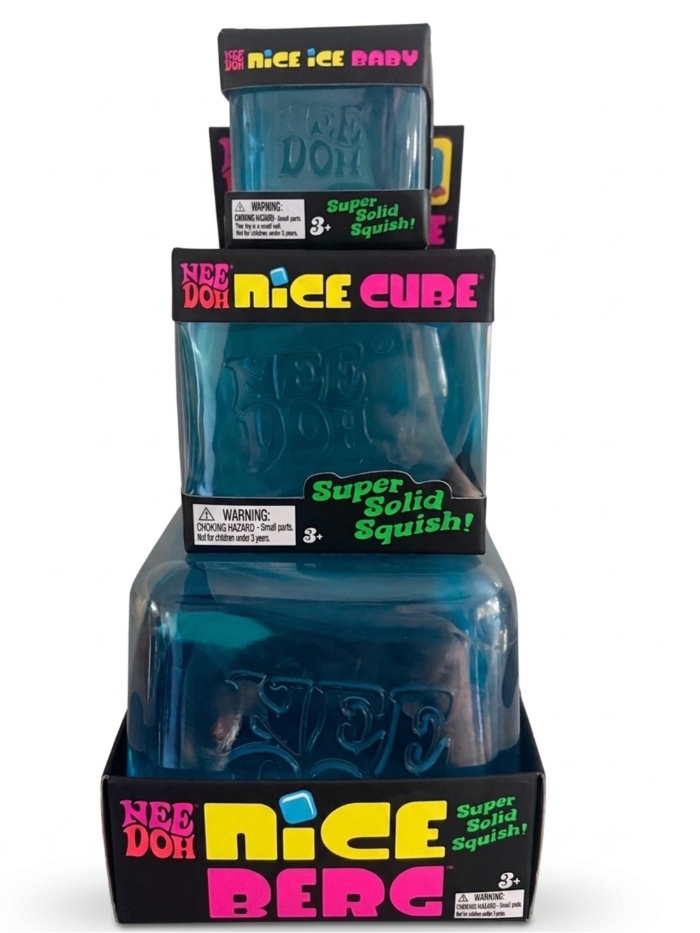 NeeDoh Cube Bundle—Niceberg, Nice Cube & Nice Ice Baby